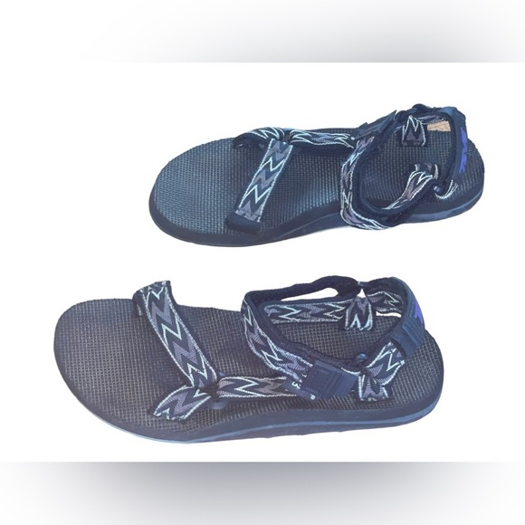TEVA Men’s  Sport brown / black  Aztec Pattern sandals size 10 GUC
